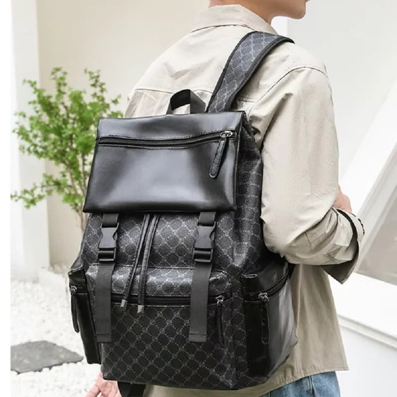 Sleek Leather Backpack for Travel & Daily Use with Laptop Slot