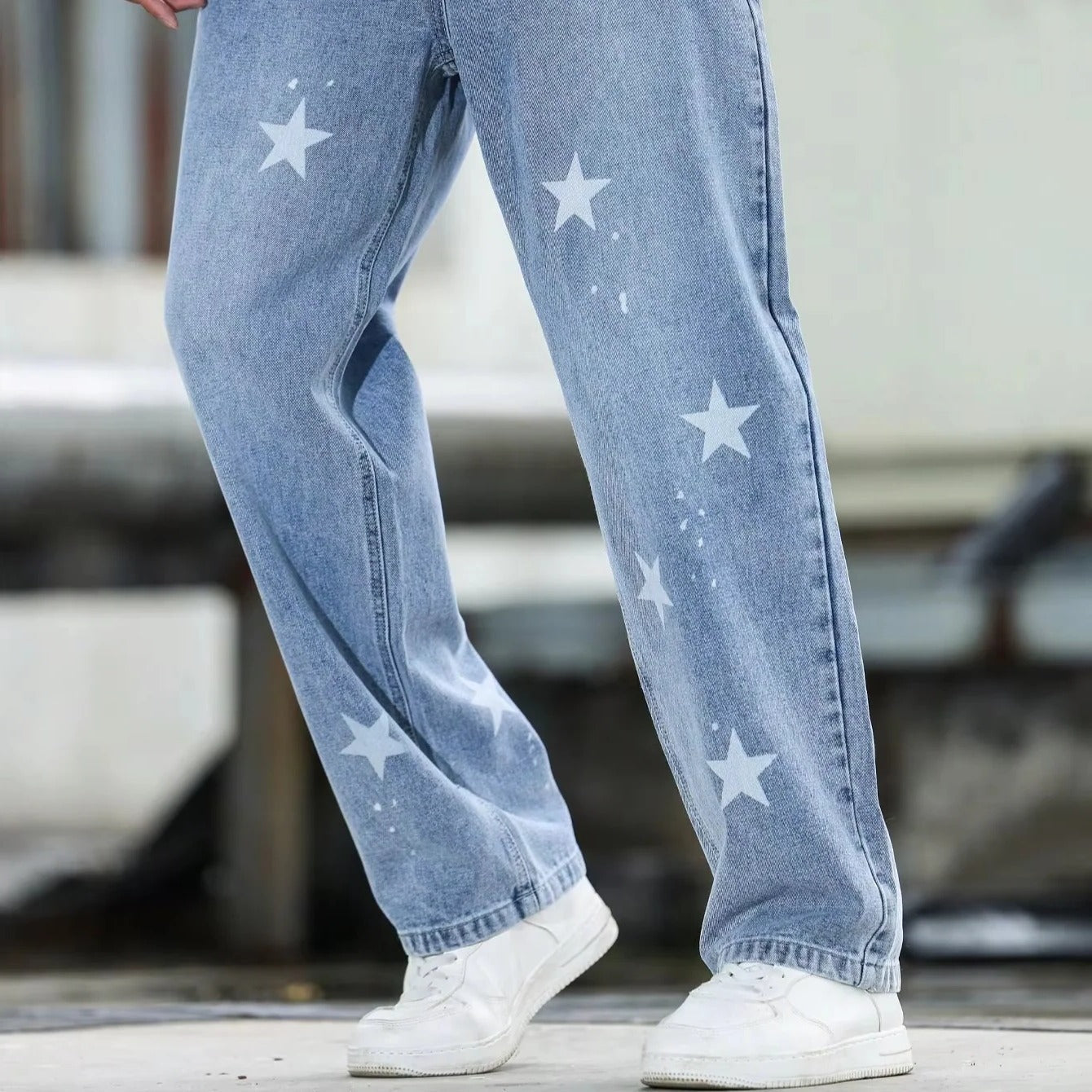 Men's Casual Wide-Leg Jeans for Effortless Style