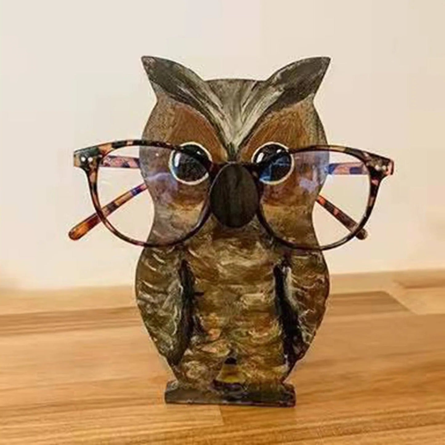 Charming Animal-Themed Wooden Glasses Stand for Organized Living