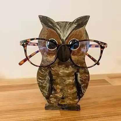 Charming Animal-Themed Wooden Glasses Stand for Organized Living