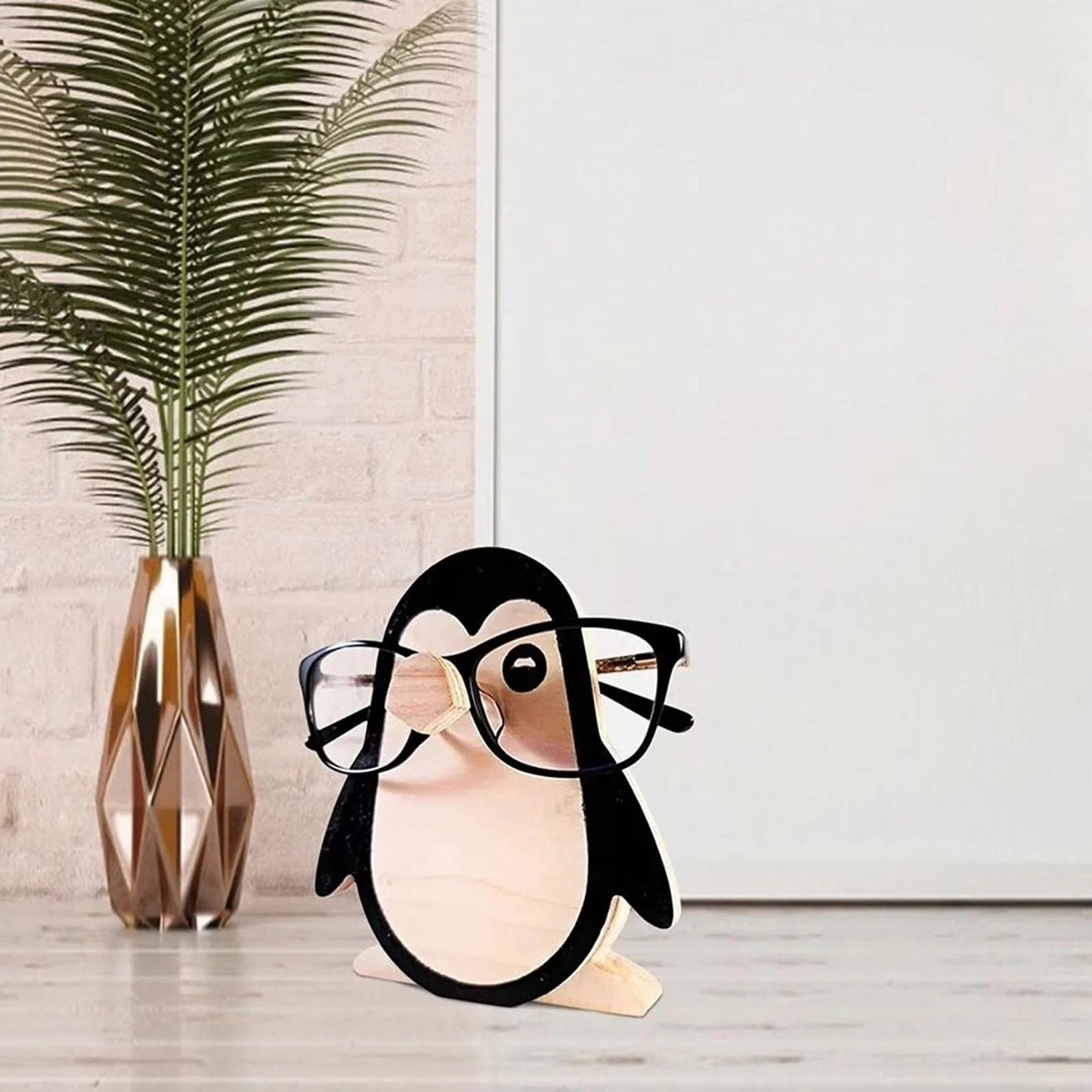 Charming Animal-Themed Wooden Glasses Stand for Organized Living