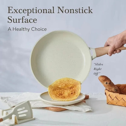 22-Piece Nonstick Ceramic Cookware Set with Glass Lids
