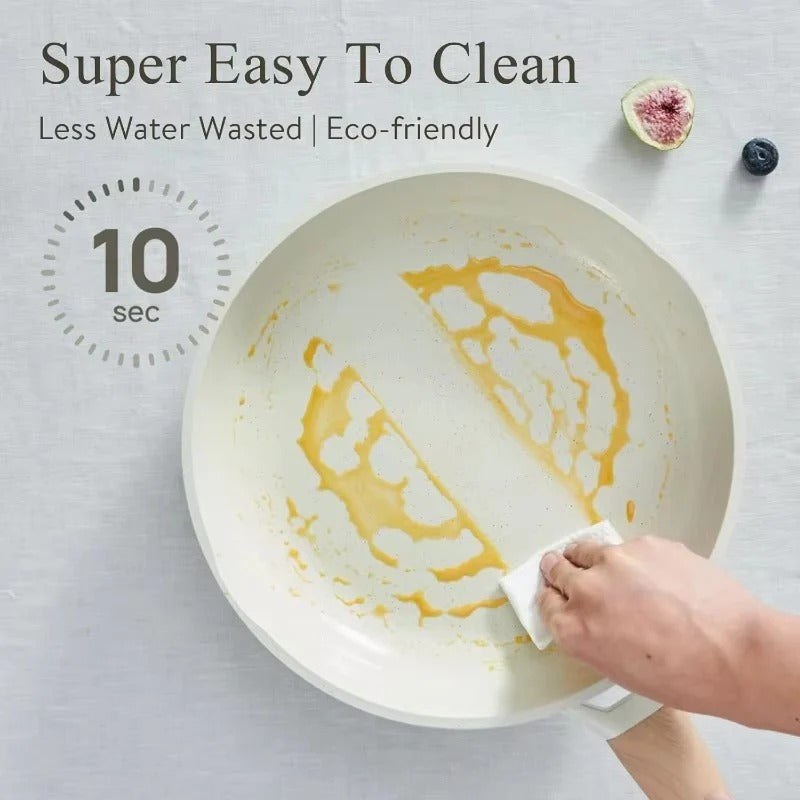 22-Piece Nonstick Ceramic Cookware Set with Glass Lids