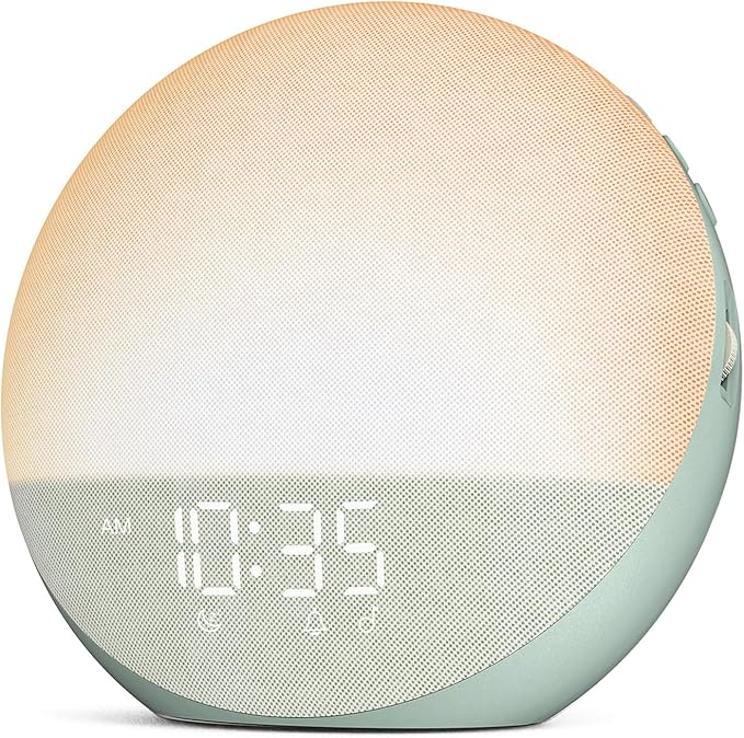 Natural Light Alarm Clock with Adjustable Brightness and Touch Controls