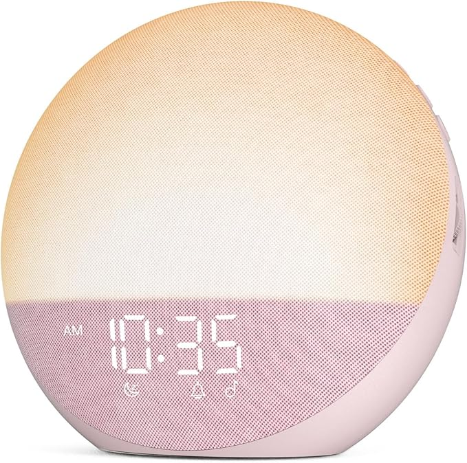 Natural Light Alarm Clock with Adjustable Brightness and Touch Controls