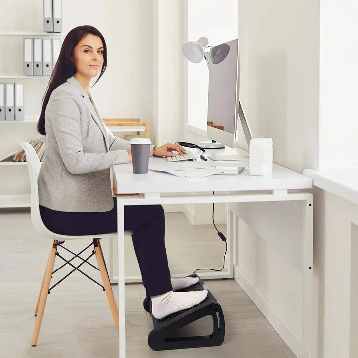 Adjustable Comfort Footrest with Non-Slip Design for Desk Use