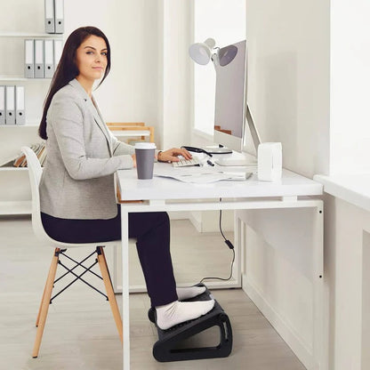 Adjustable Comfort Footrest with Non-Slip Design for Desk Use