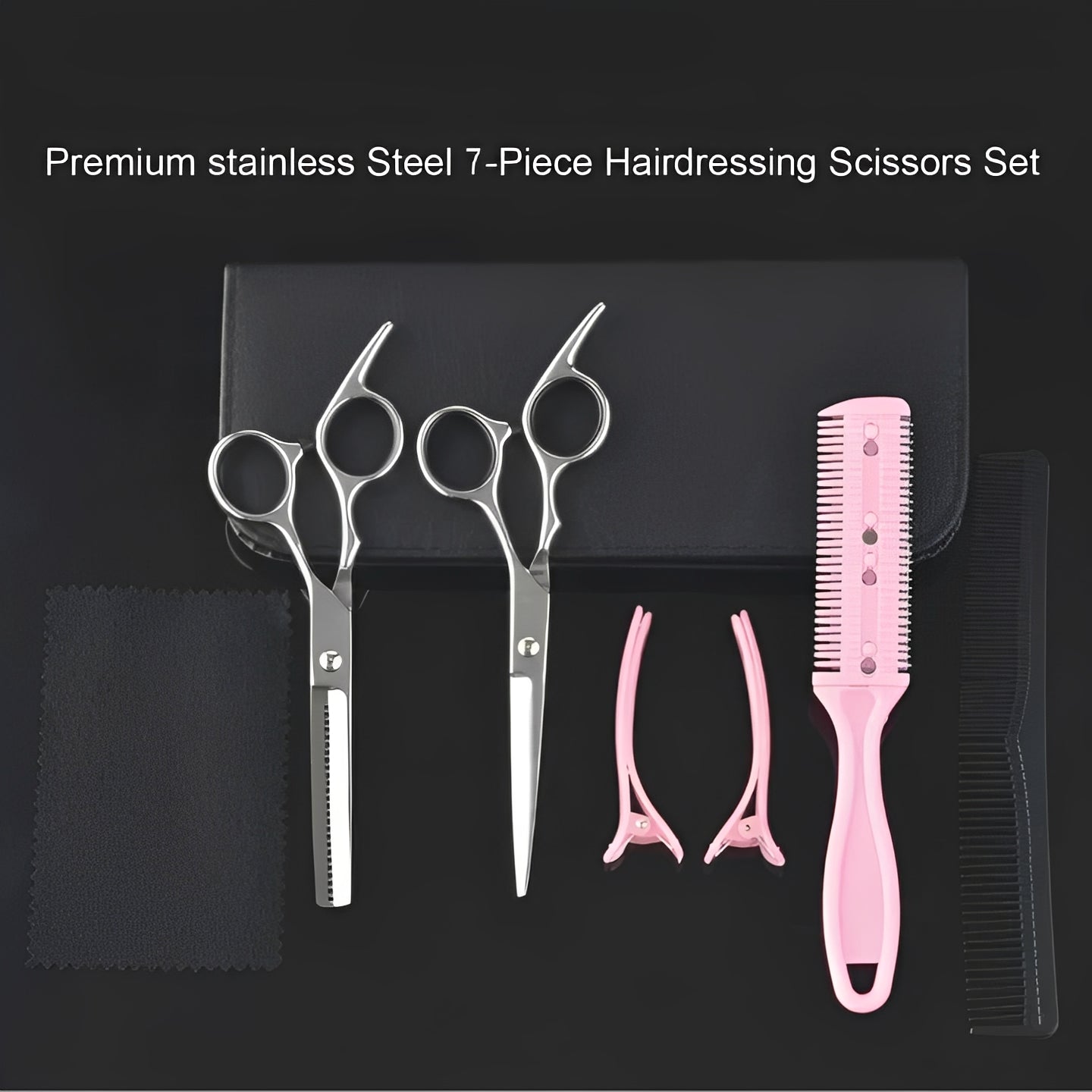 Professional Hair Cutting and Thinning Scissors Set with Accessories