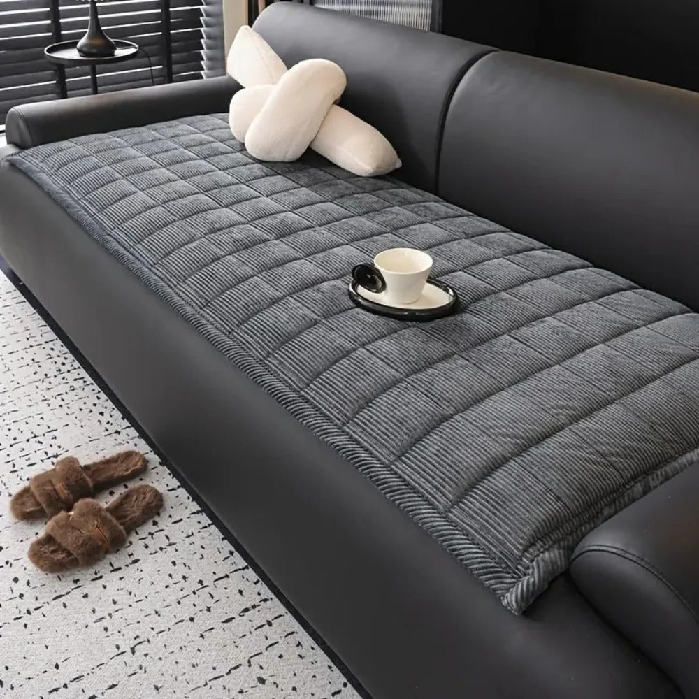Soft Protective Sofa Cover with Stylish Quilted Design