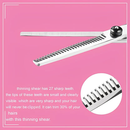 Professional Hair Cutting and Thinning Scissors Set with Accessories