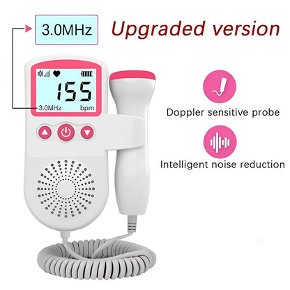 Portable Baby Sound Monitor with LCD Screen and Speaker
