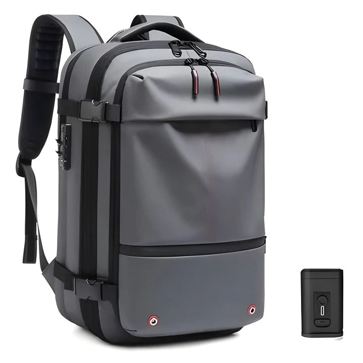 Smart Travel Backpack with Space-Saving Compression System