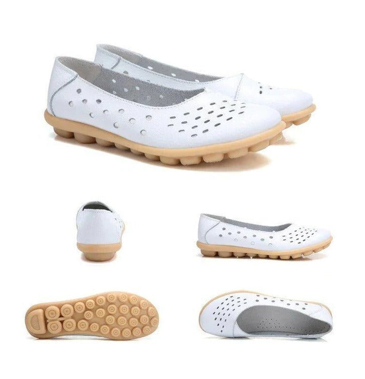 Comfortable Wide-Fit Leather Slip-On Flats for Every Occasion