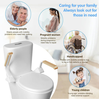 SafeLift Toilet Support System with Adjustable Handles