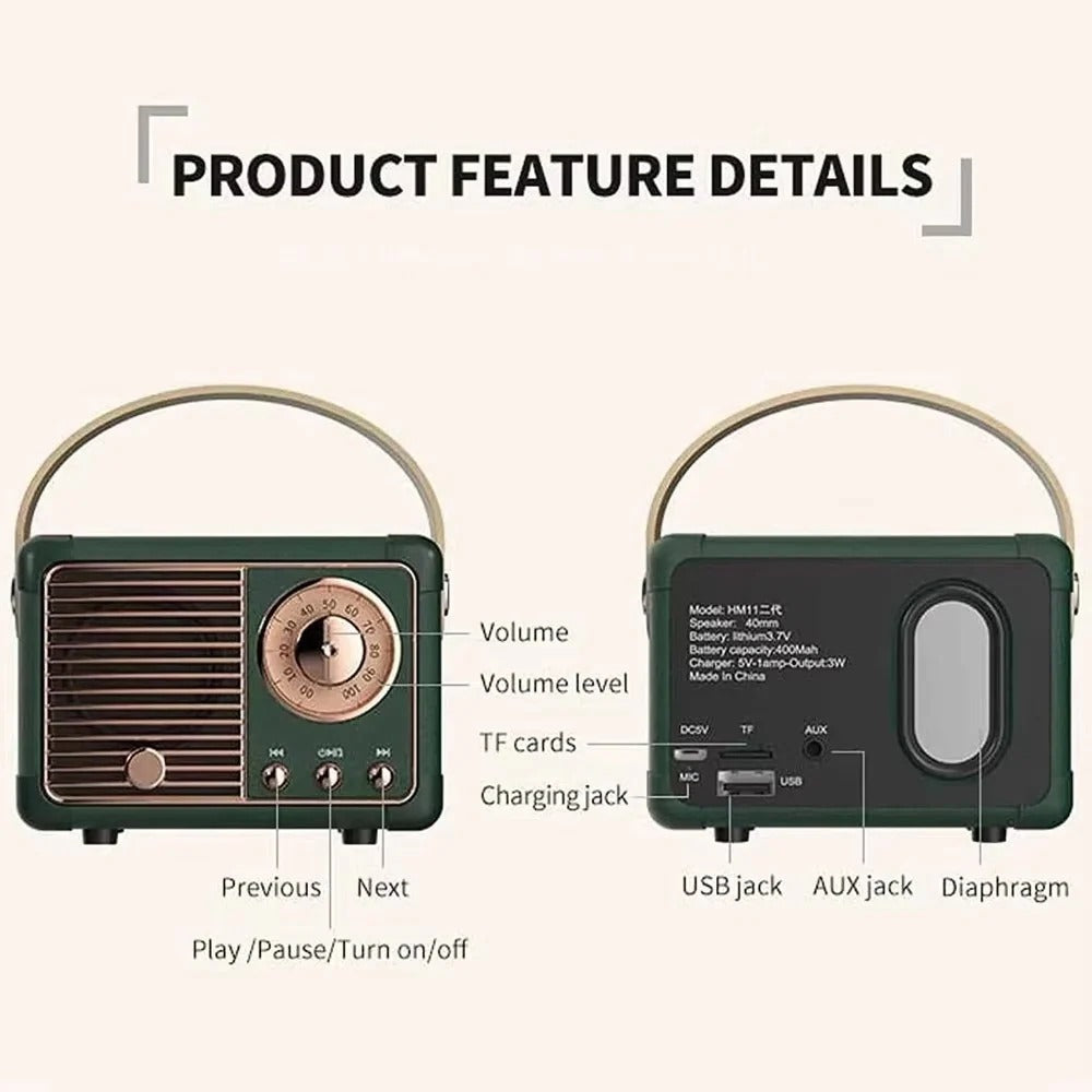 Chic Portable Bluetooth Speaker with Enhanced Bass Performance