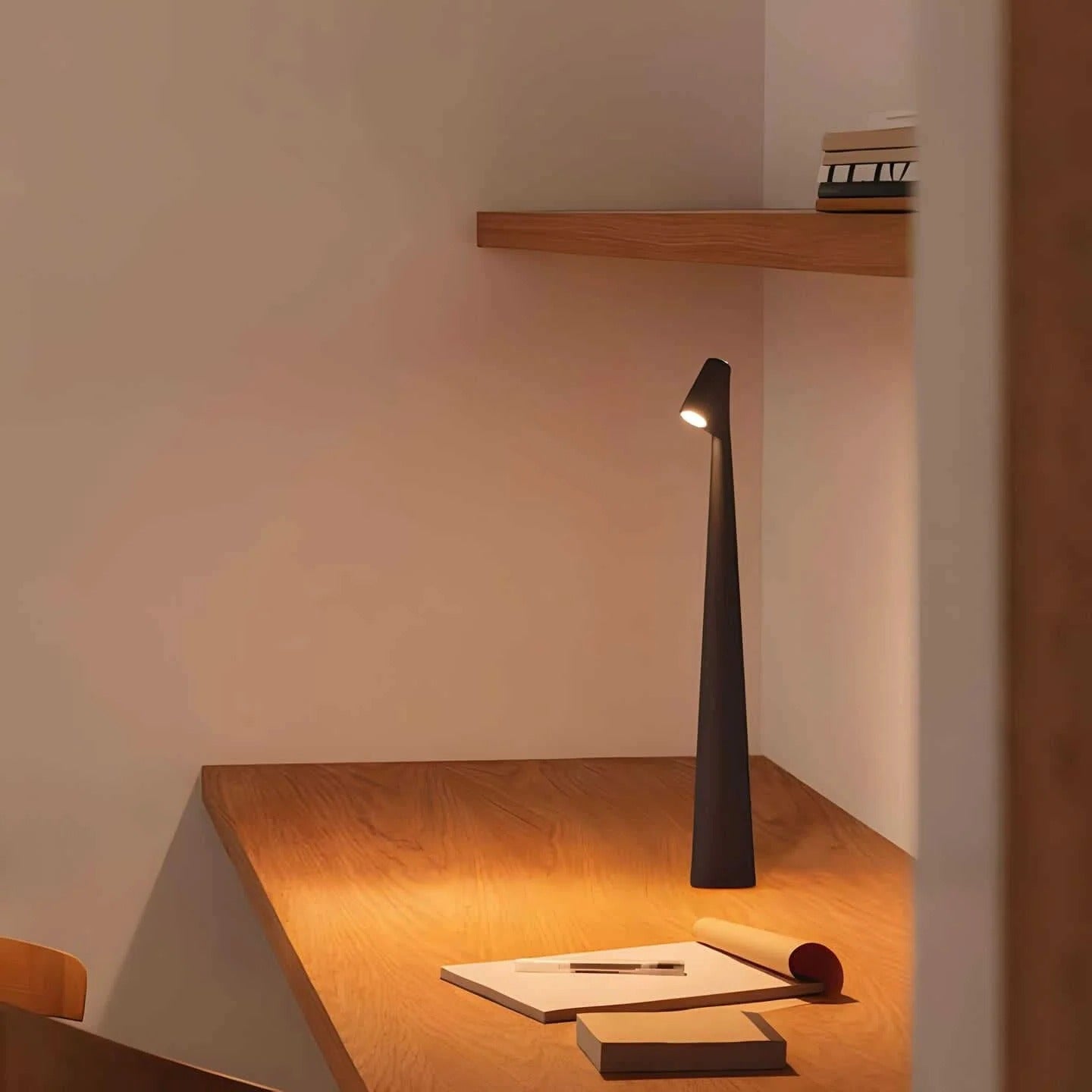 Portable Aluminum Desk Lamp with Adjustable Brightness & USB Charge