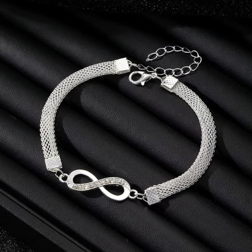 Elegant Trio of Adjustable Bracelets with Gemstone Accents