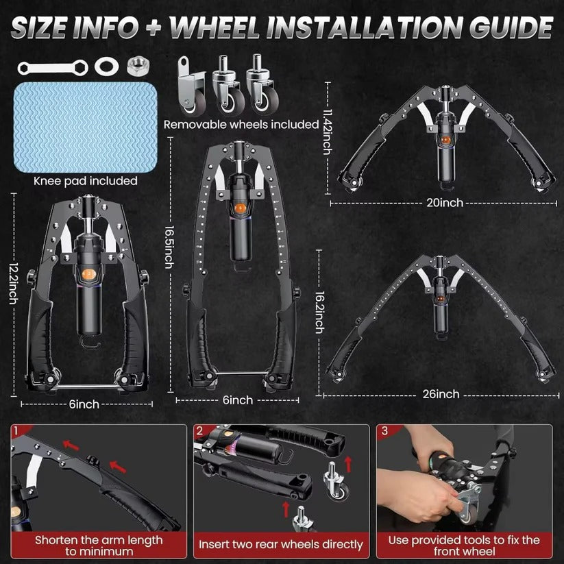 Versatile Hydraulic Upper Body Resistance Trainer for Home Use