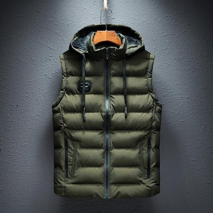 Essential Sleeveless Hooded Layering Vest