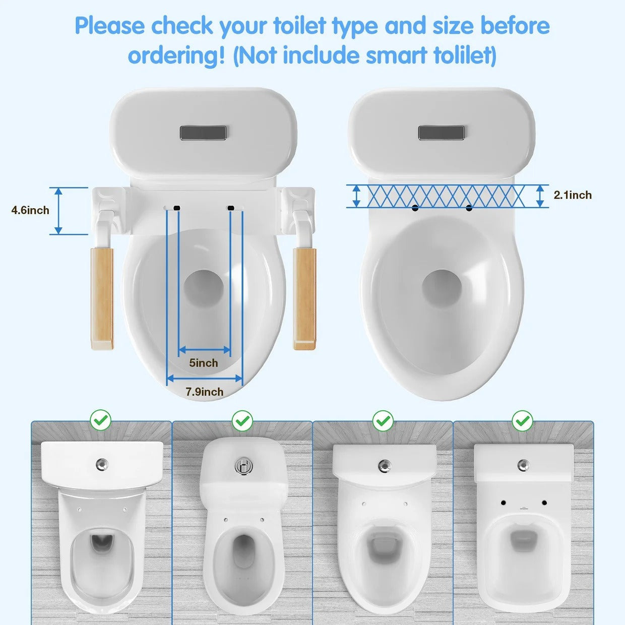SafeLift Toilet Support System with Adjustable Handles