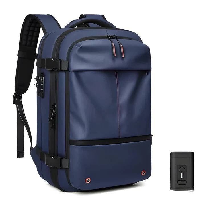 Smart Travel Backpack with Space-Saving Compression System