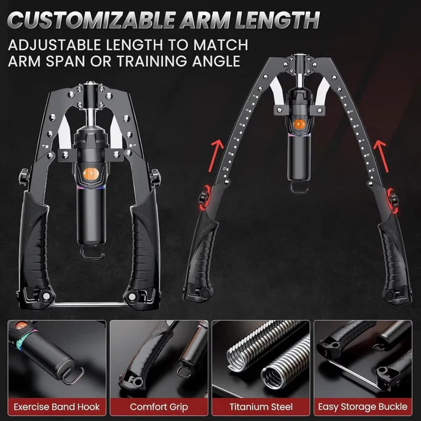 Versatile Hydraulic Upper Body Resistance Trainer for Home Use
