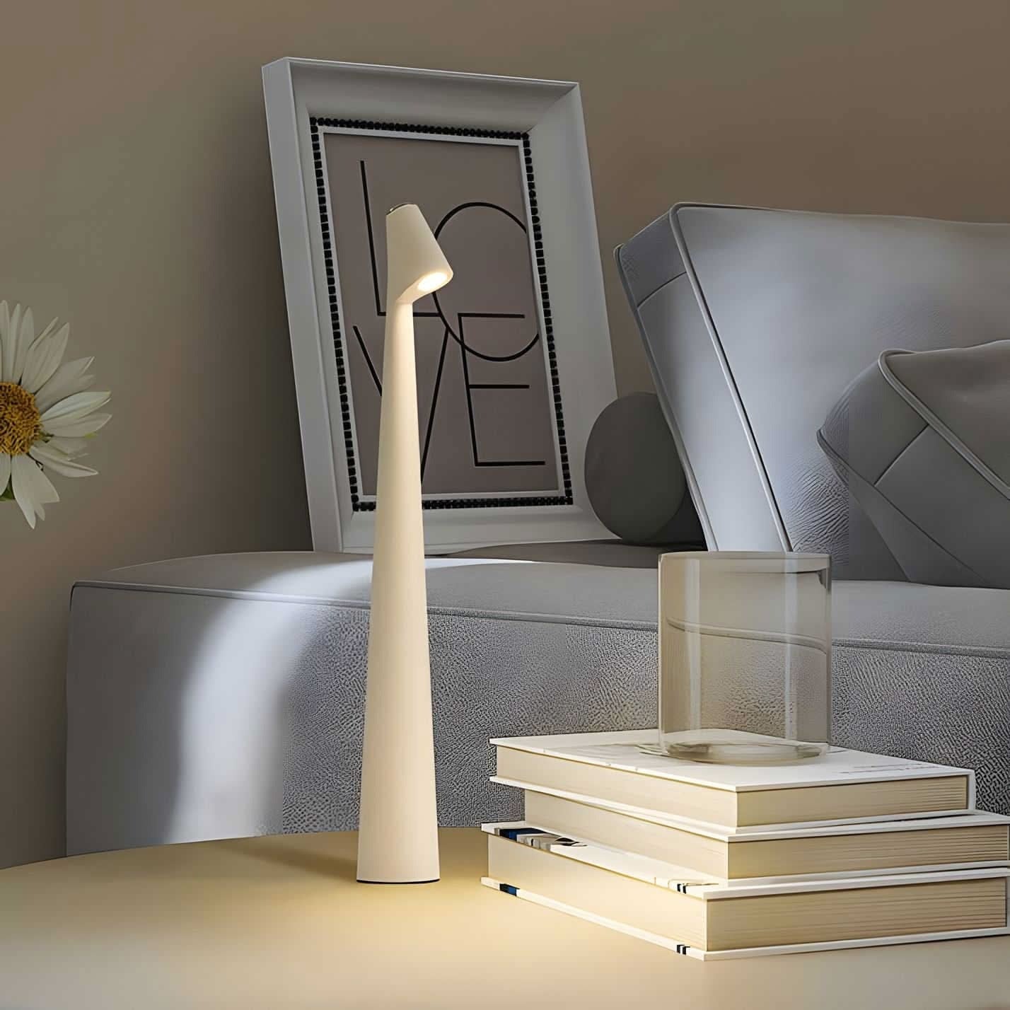 Portable Aluminum Desk Lamp with Adjustable Brightness & USB Charge
