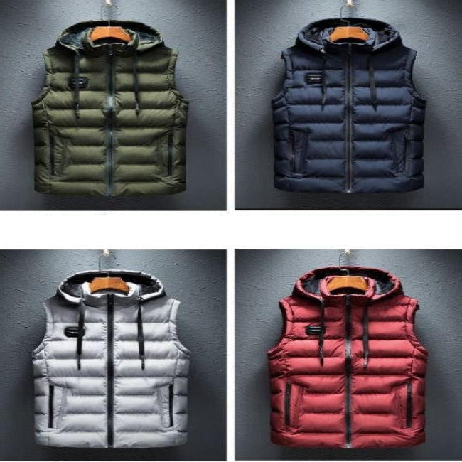 Essential Sleeveless Hooded Layering Vest