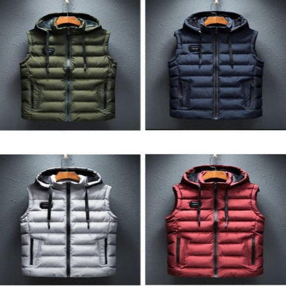 Essential Sleeveless Hooded Layering Vest