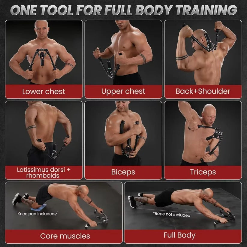 Versatile Hydraulic Upper Body Resistance Trainer for Home Use