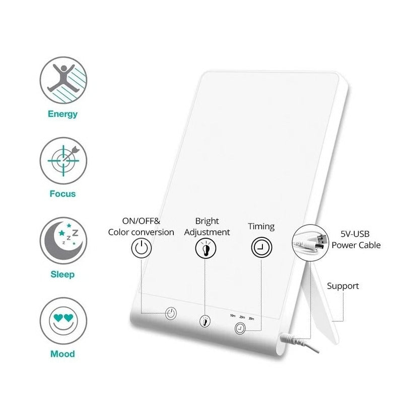 Adjustable Mood Lighting Desk Lamp with Timer and Dual Colors