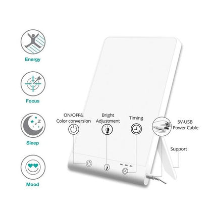 Adjustable Mood Lighting Desk Lamp with Timer and Dual Colors