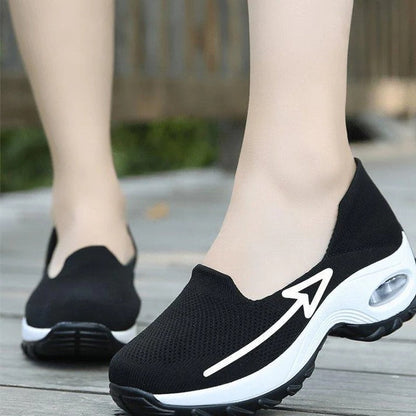 Ladies Lightweight Comfort Sneakers with Supportive Air Cushion