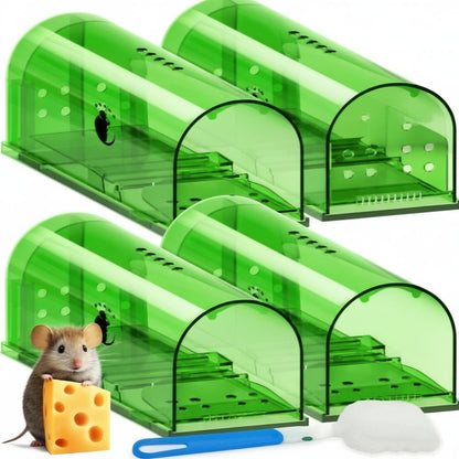 Humane Mouse Capture Containers with Easy Release, Set of 4