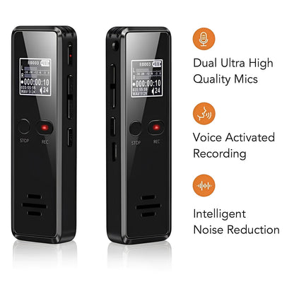 Compact Audio Recorder with Automatic Save Feature