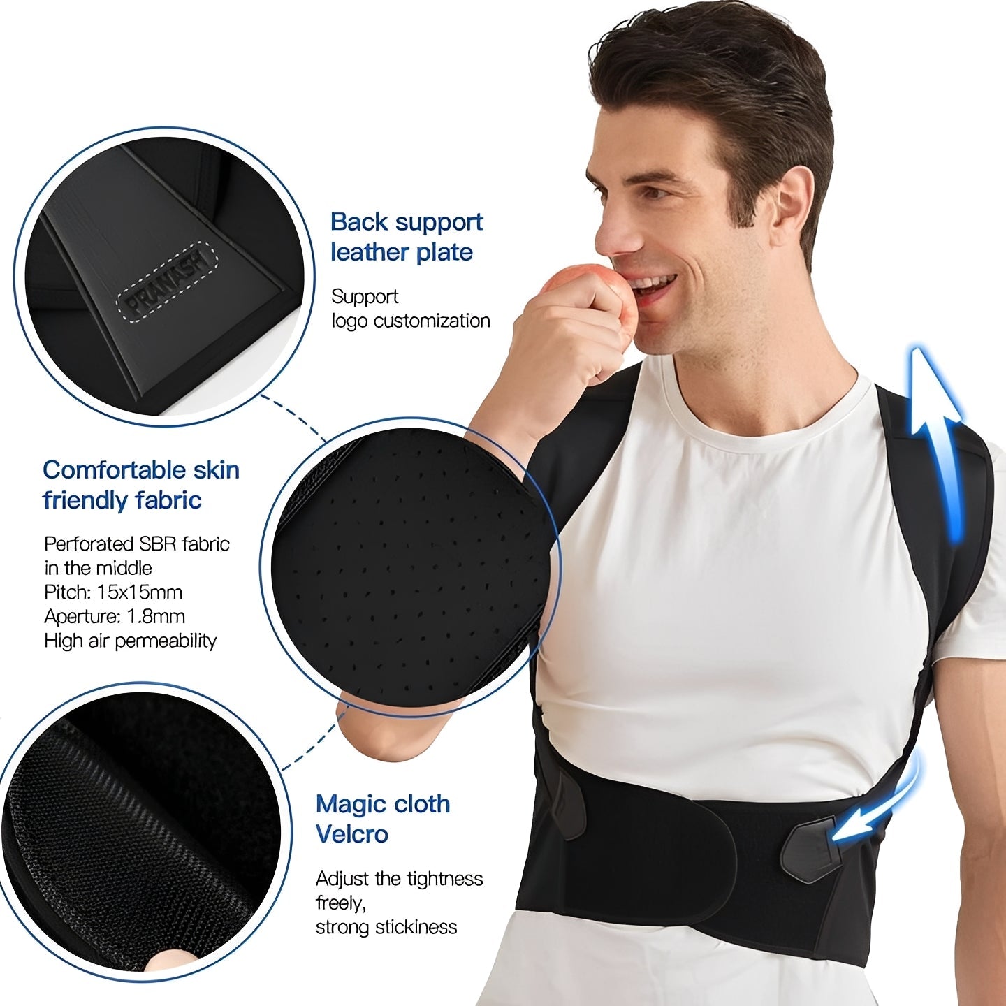 Slim Fit Posture Corrector with Customizable Straps