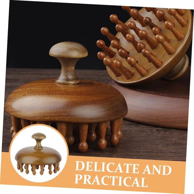 Sandalwood Dual-Action Hair and Scalp Wellness Tool