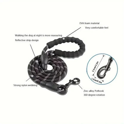 Comfort Grip Reflective Dog Leash for Enhanced Control