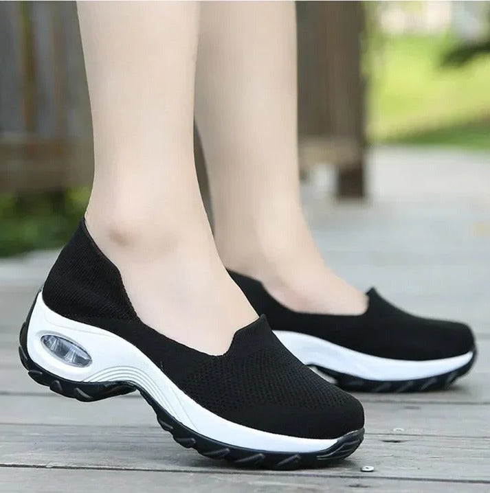 Ladies Lightweight Comfort Sneakers with Supportive Air Cushion