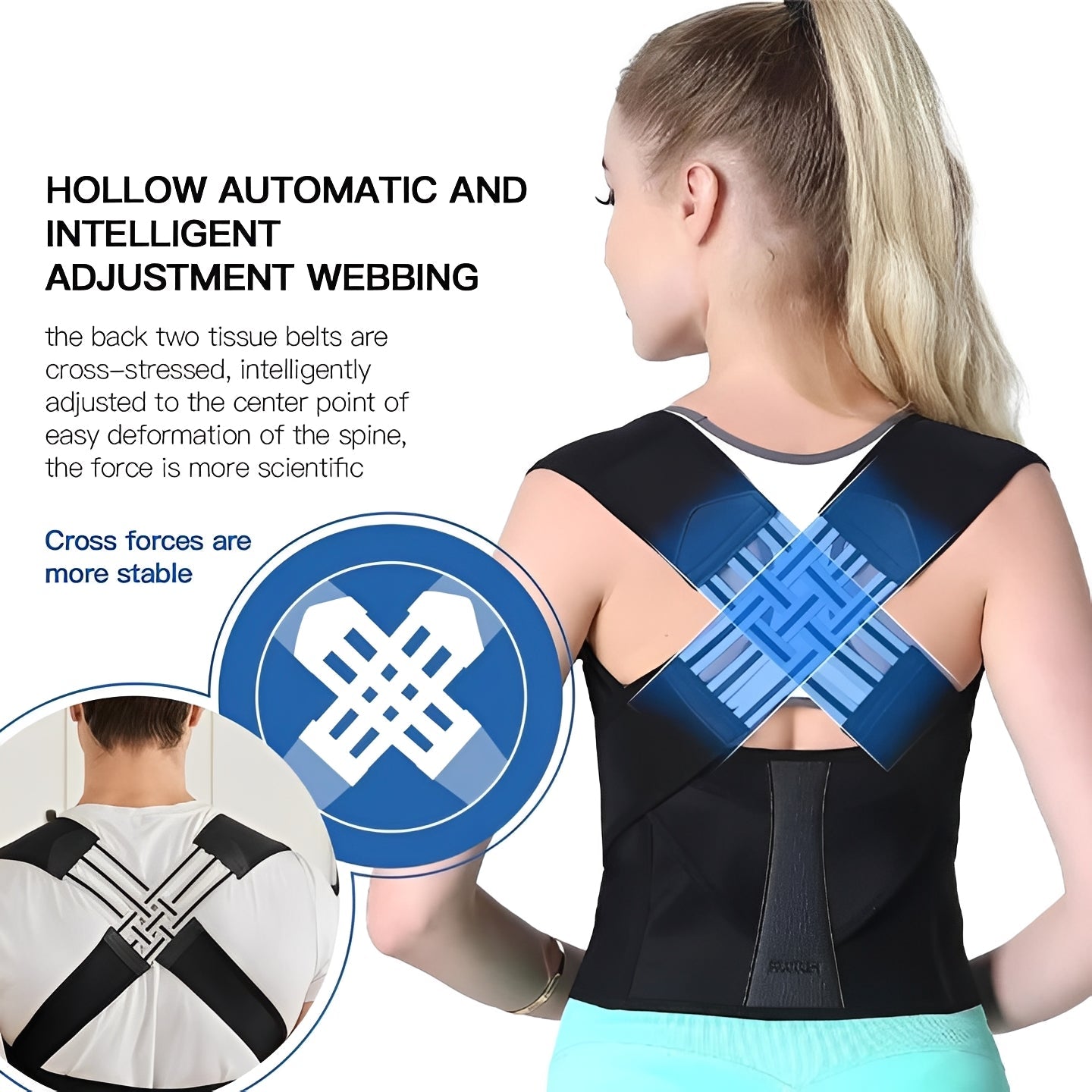 Slim Fit Posture Corrector with Customizable Straps