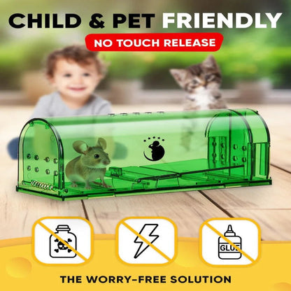 Humane Mouse Capture Containers with Easy Release, Set of 4