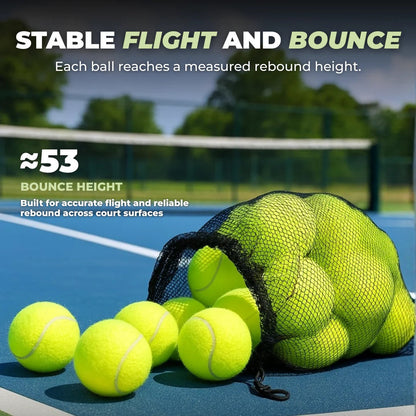 Ultimate Tennis Training Balls with Mesh Storage Bag - Set of 20