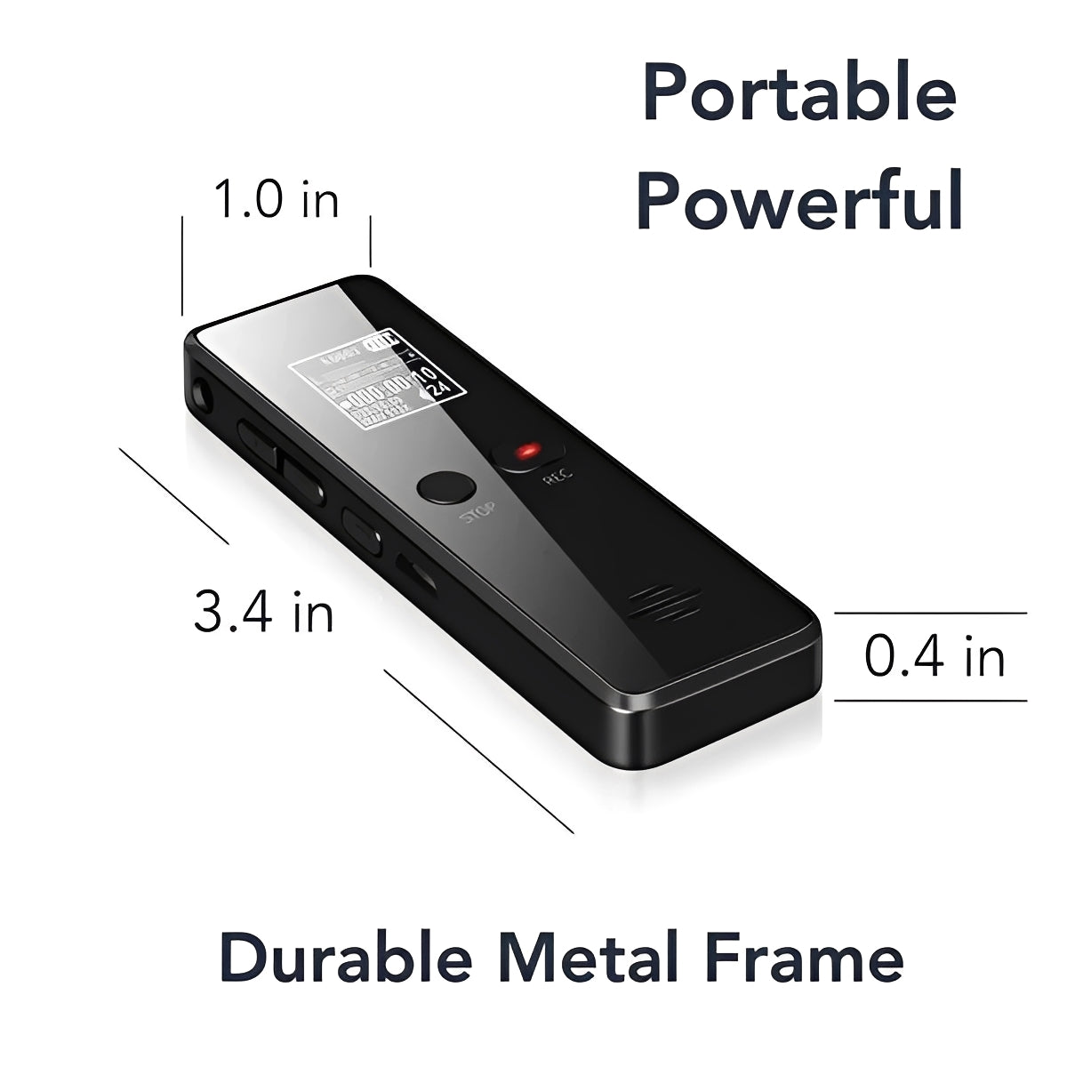 Compact Audio Recorder with Automatic Save Feature