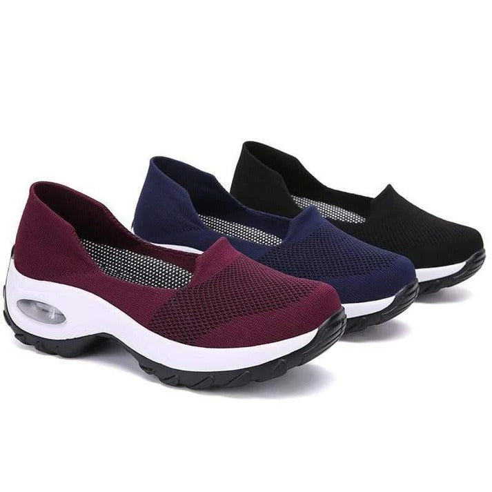 Ladies Lightweight Comfort Sneakers with Supportive Air Cushion