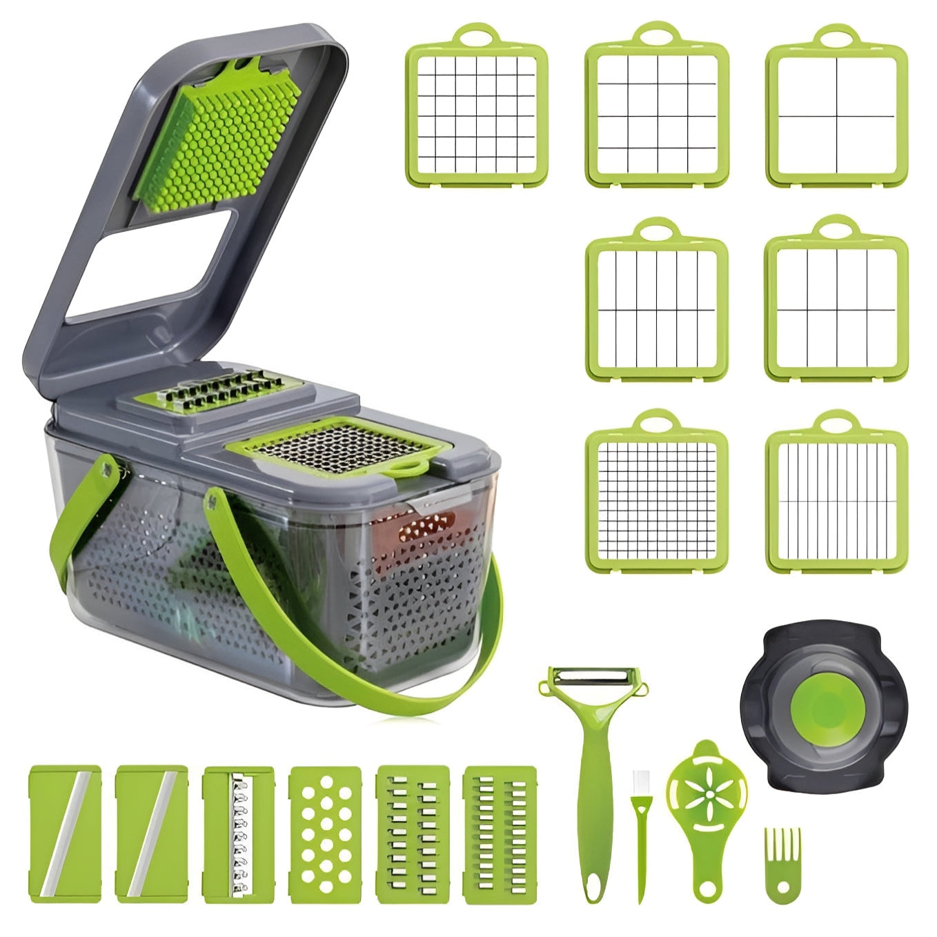 Versatile 18-in-1 Veggie Chopper & Storage Solution