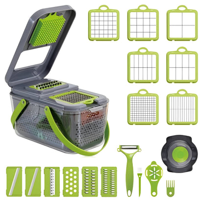Versatile 18-in-1 Veggie Chopper & Storage Solution