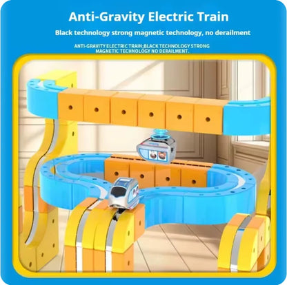 Magnetic Building Track Set with Electric Train for Creative Play