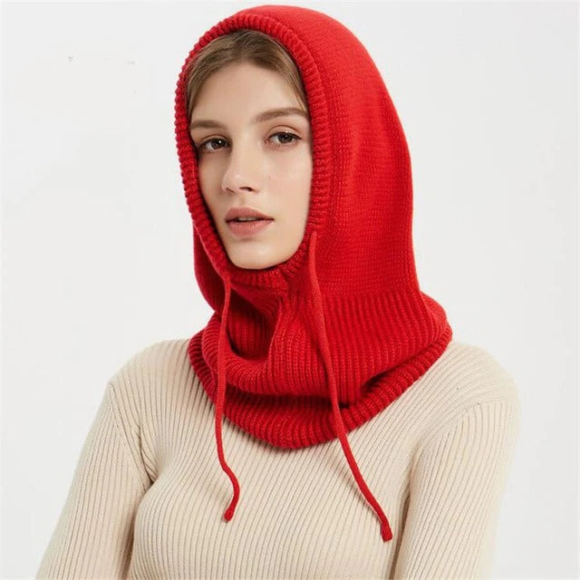 Cozy Knit Beanie with Adjustable Hood for Winter Wear