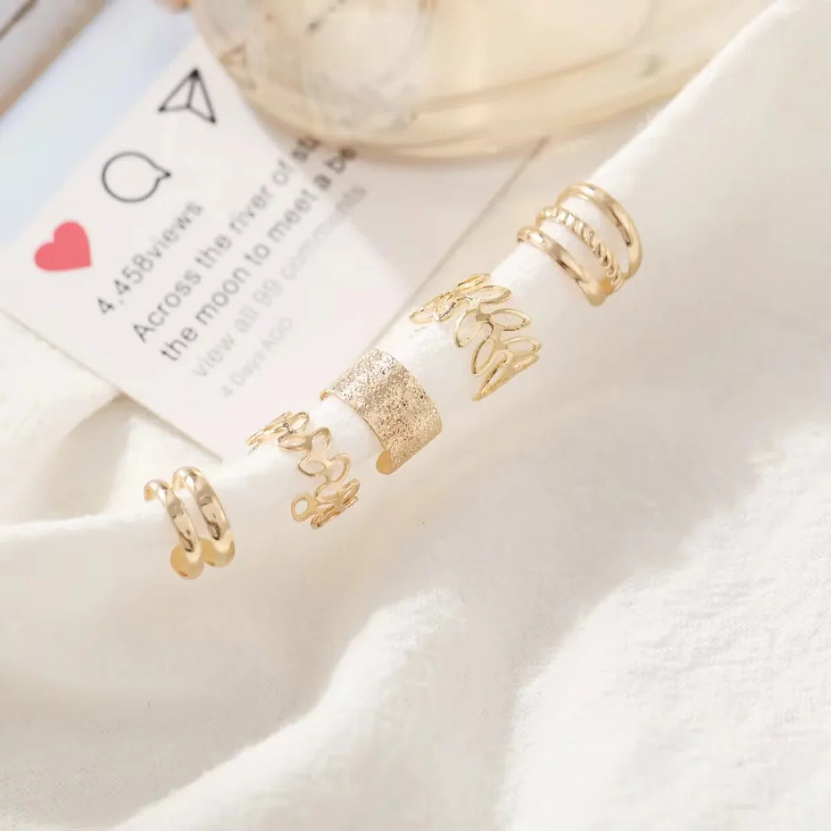 Nature-Inspired Clip-On Ear Cuffs for Effortless Style