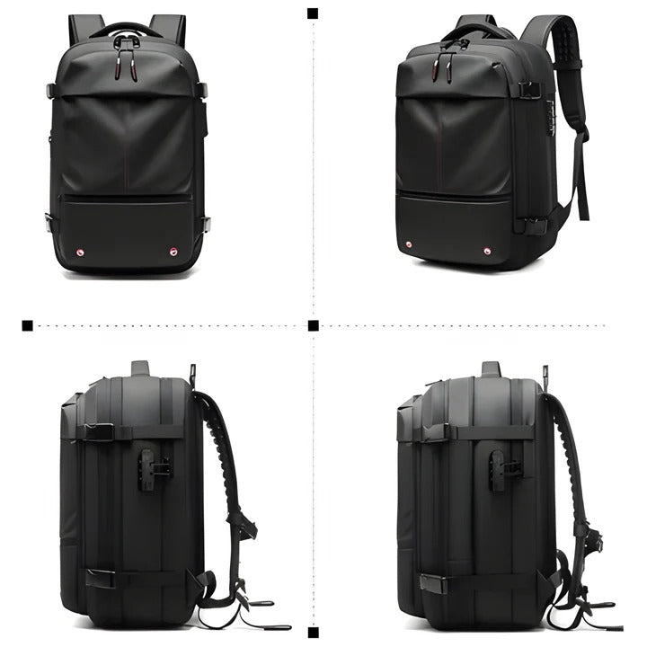 Smart Travel Backpack with Space-Saving Compression System